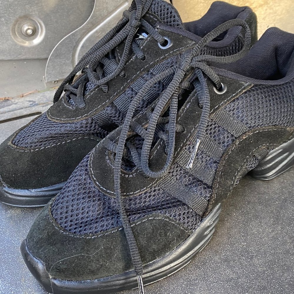 SoDanca Black Suede/Mesh Jazz Sneakers Size 9